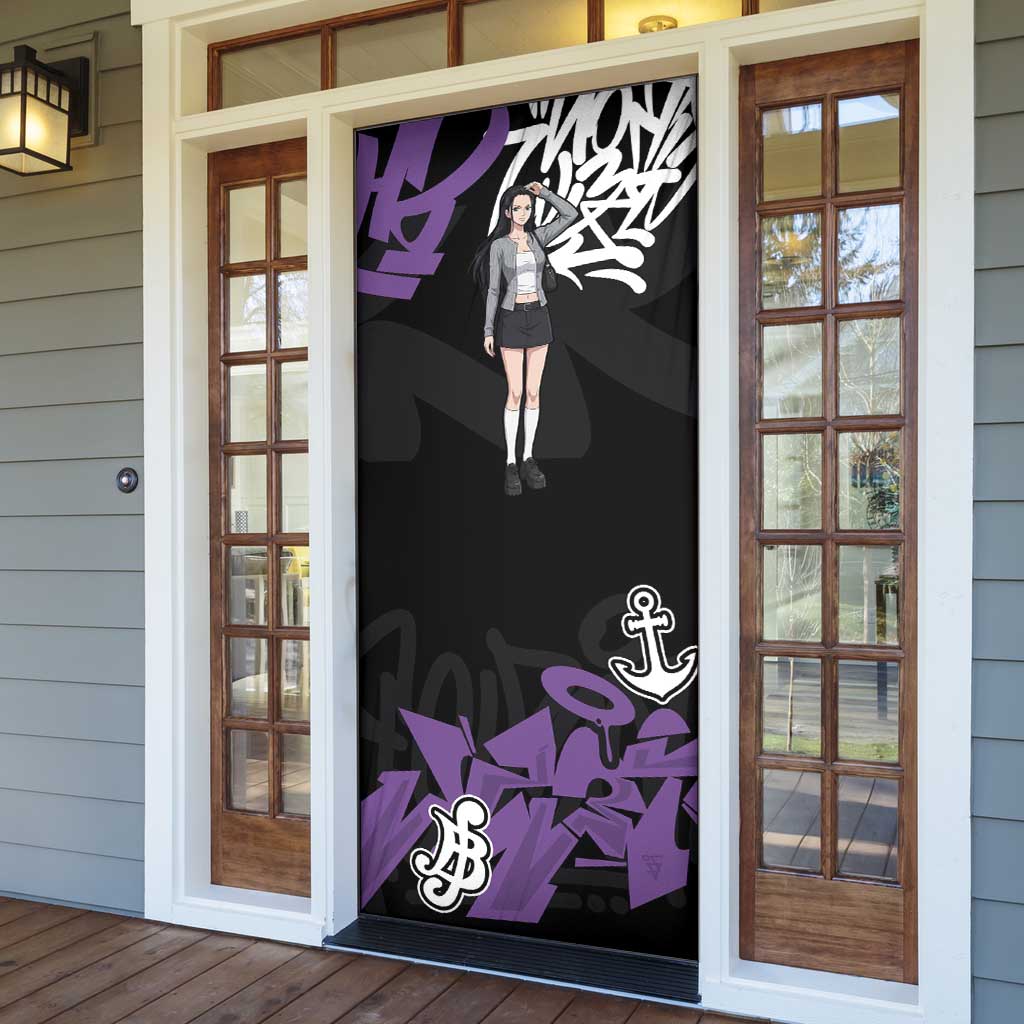 Nico Robin One Piece Door Cover Graffiti Street Art Anime Collage
