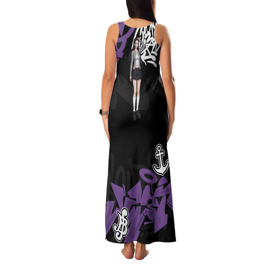 Nico Robin One Piece Family Matching Tank Maxi Dress and Hawaiian Shirt Graffiti Street Art Anime Collage