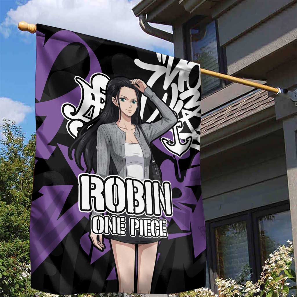 Nico Robin One Piece Garden Flag Graffiti Street Art Anime Collage
