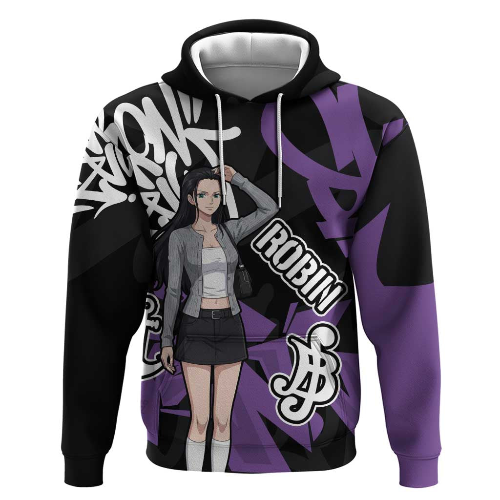 Nico Robin One Piece Hoodie Graffiti Street Art Anime Collage