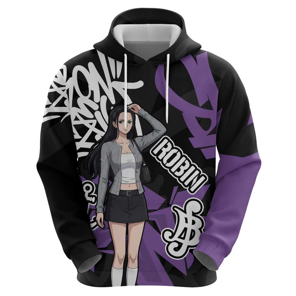 Nico Robin One Piece Hoodie Graffiti Street Art Anime Collage