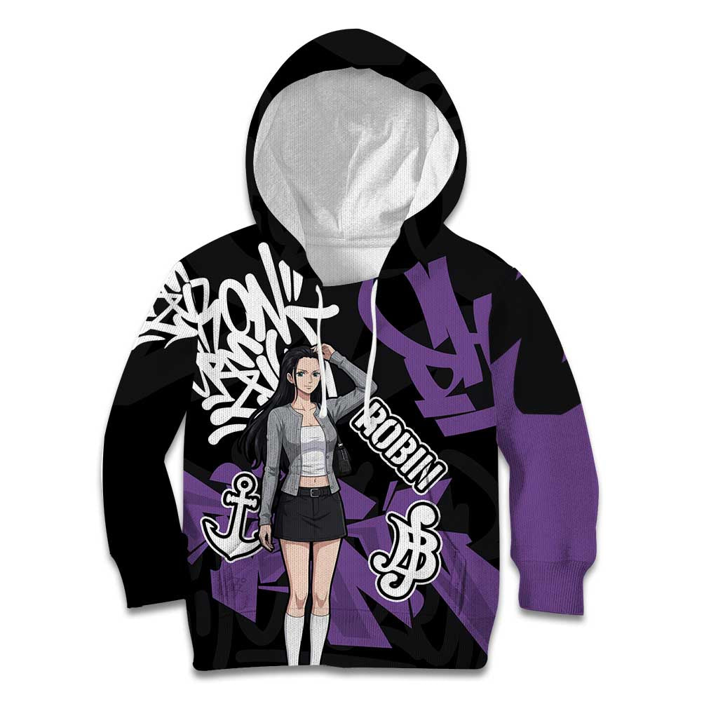 Nico Robin One Piece Kid Hoodie Graffiti Street Art Anime Collage