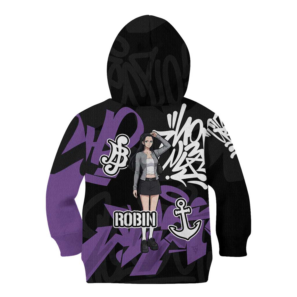 Nico Robin One Piece Kid Hoodie Graffiti Street Art Anime Collage