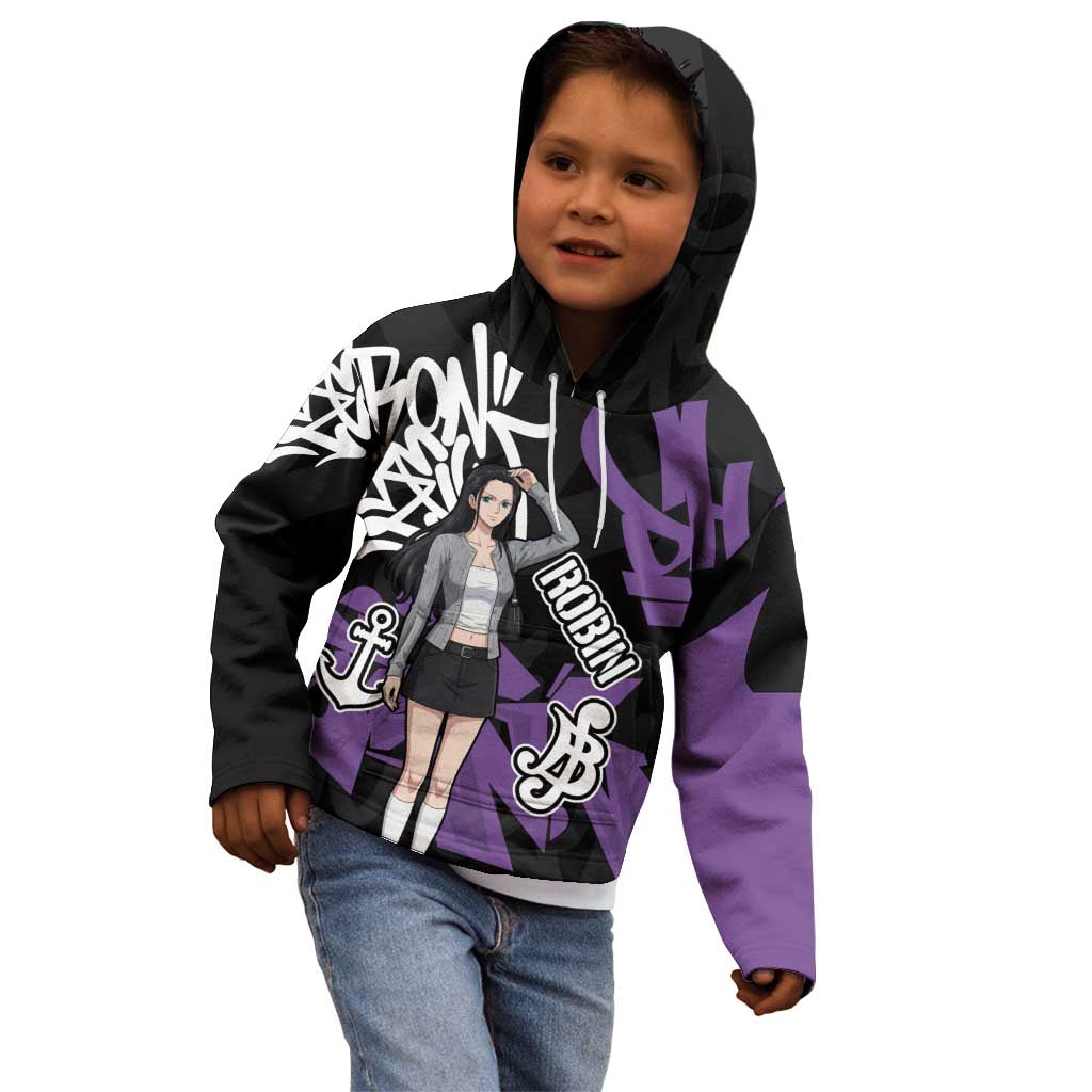 Nico Robin One Piece Kid Hoodie Graffiti Street Art Anime Collage