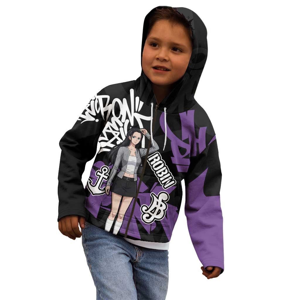 Nico Robin One Piece Kid Hoodie Graffiti Street Art Anime Collage
