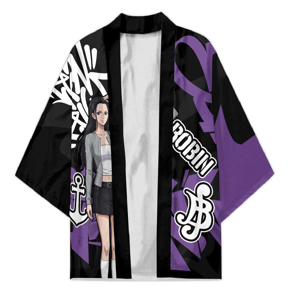 Nico Robin One Piece Kimono Graffiti Street Art Anime Collage