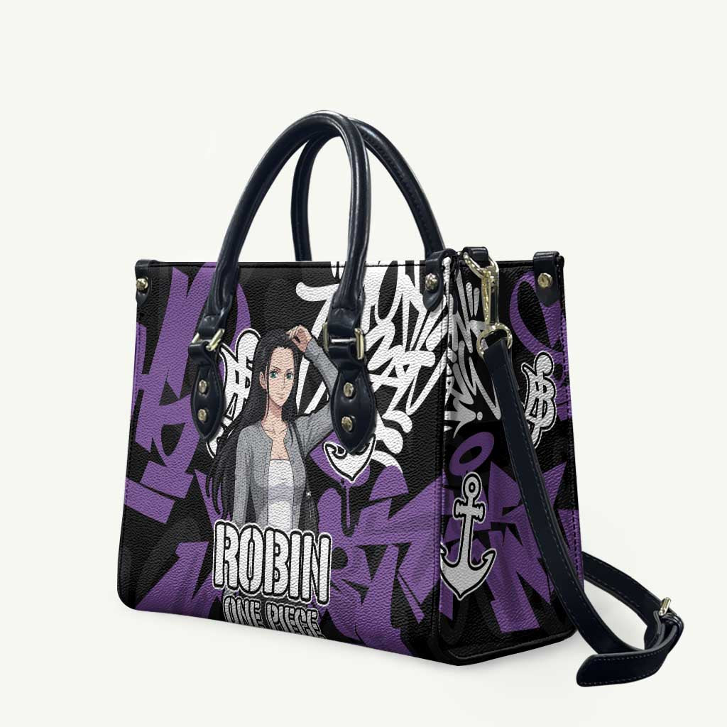 Nico Robin One Piece Leather Bag Graffiti Street Art Anime Collage
