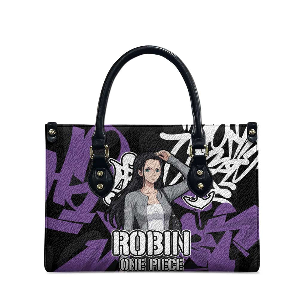 Nico Robin One Piece Leather Bag Graffiti Street Art Anime Collage