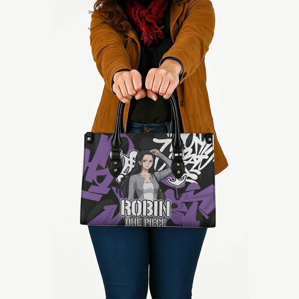 Nico Robin One Piece Leather Bag Graffiti Street Art Anime Collage