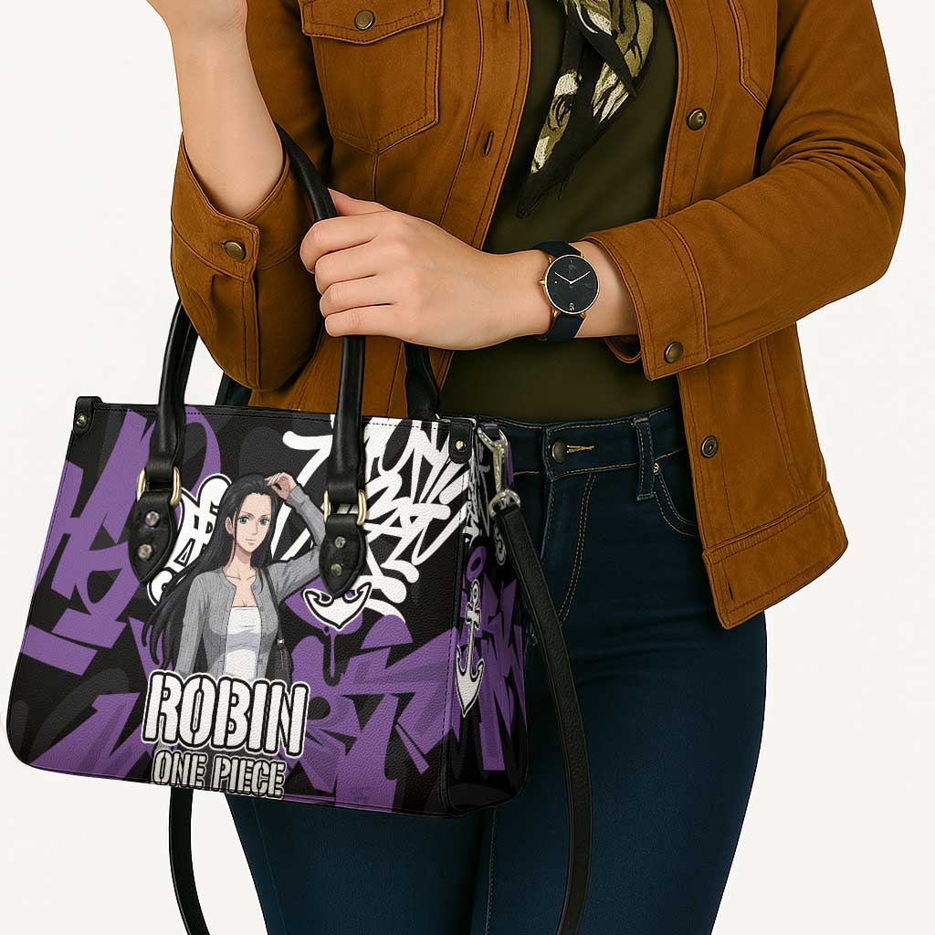 Nico Robin One Piece Leather Bag Graffiti Street Art Anime Collage