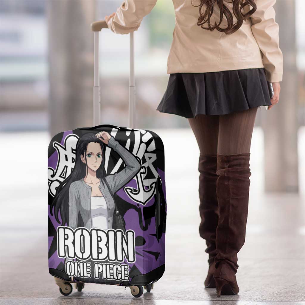Nico Robin One Piece Luggage Cover Graffiti Street Art Anime Collage