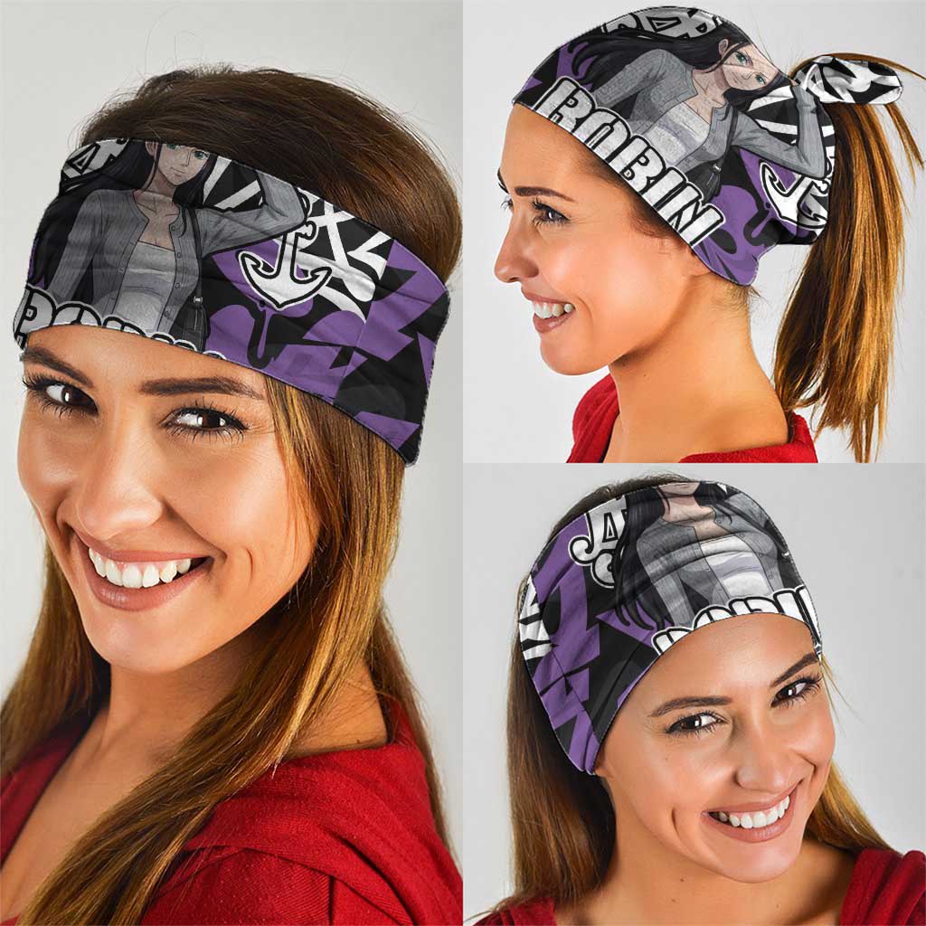 Nico Robin One Piece Neck Gaiter Graffiti Street Art Anime Collage