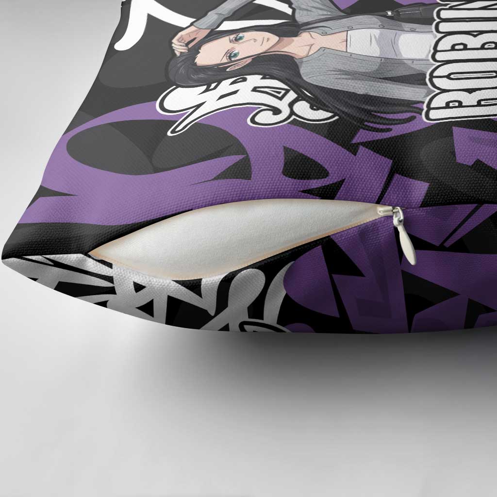 Nico Robin One Piece Pillow Cover Graffiti Street Art Anime Collage