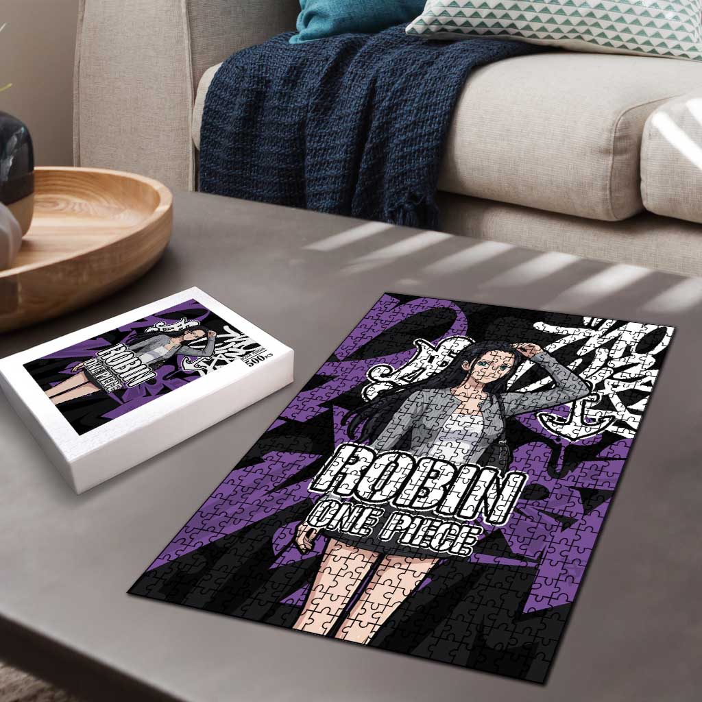 Nico Robin One Piece Puzzle Graffiti Street Art Anime Collage