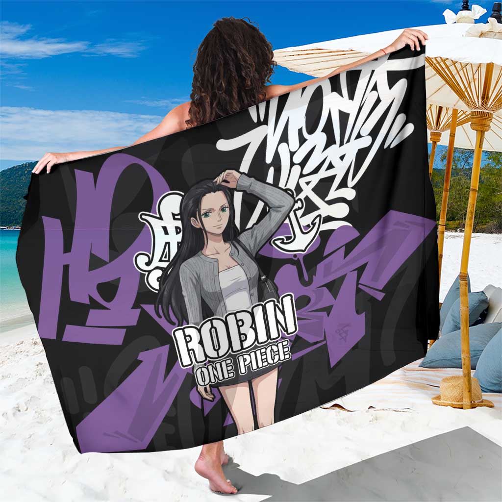 Nico Robin One Piece Sarong Graffiti Street Art Anime Collage