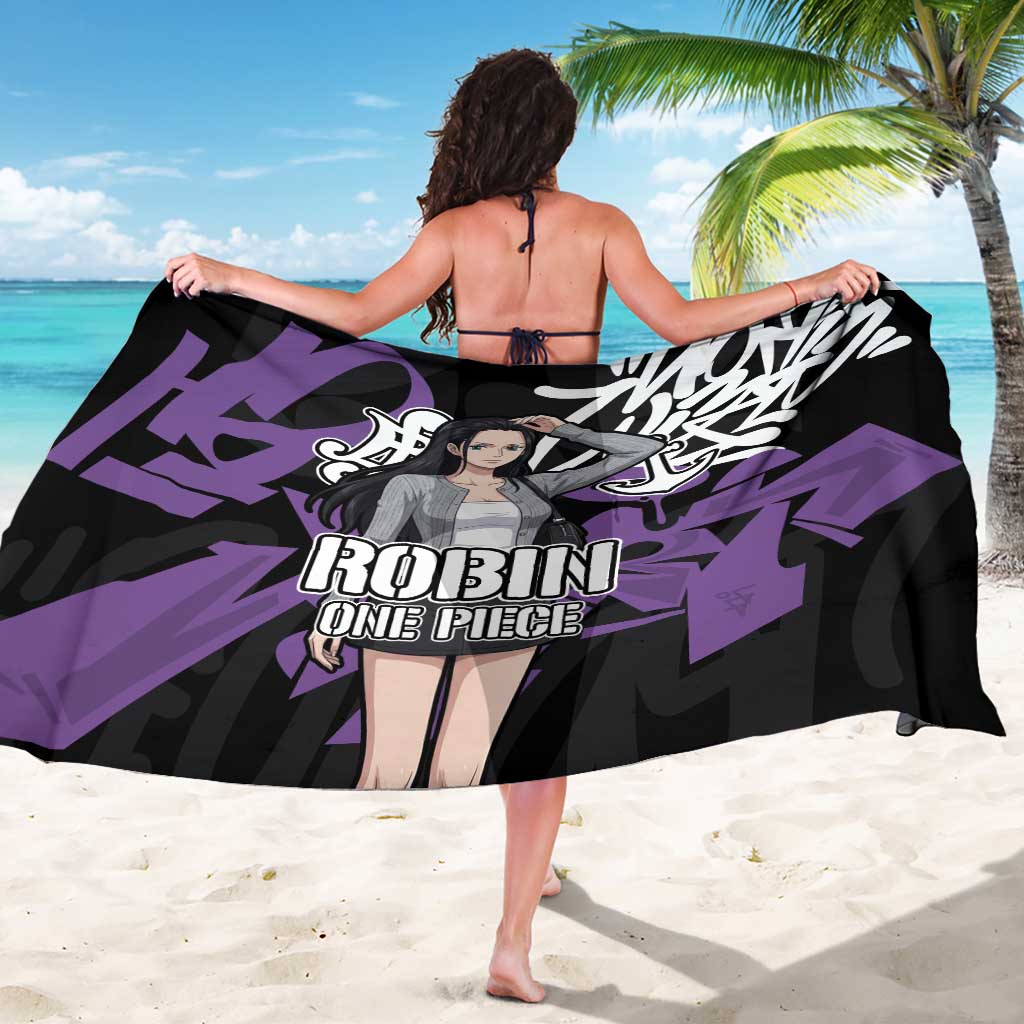 Nico Robin One Piece Sarong Graffiti Street Art Anime Collage