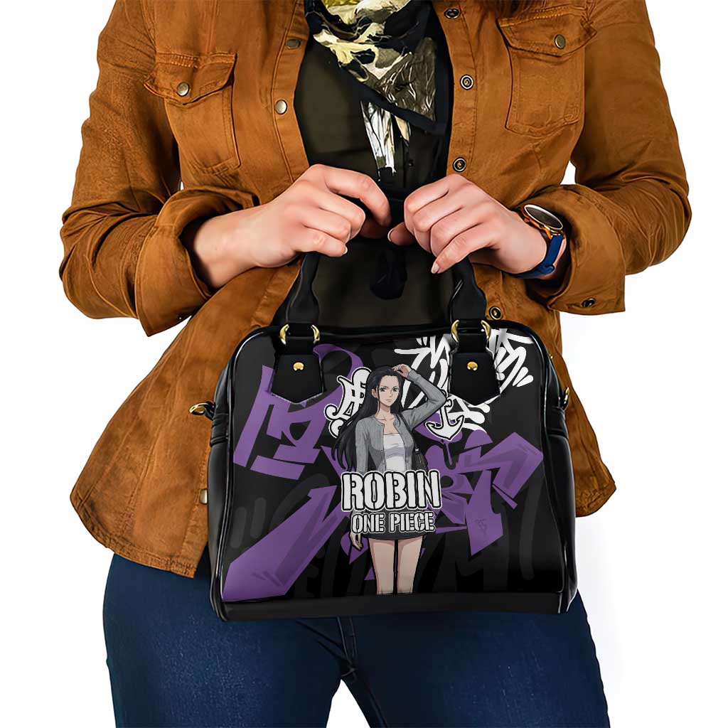 Nico Robin One Piece Shoulder Handbag Graffiti Street Art Anime Collage