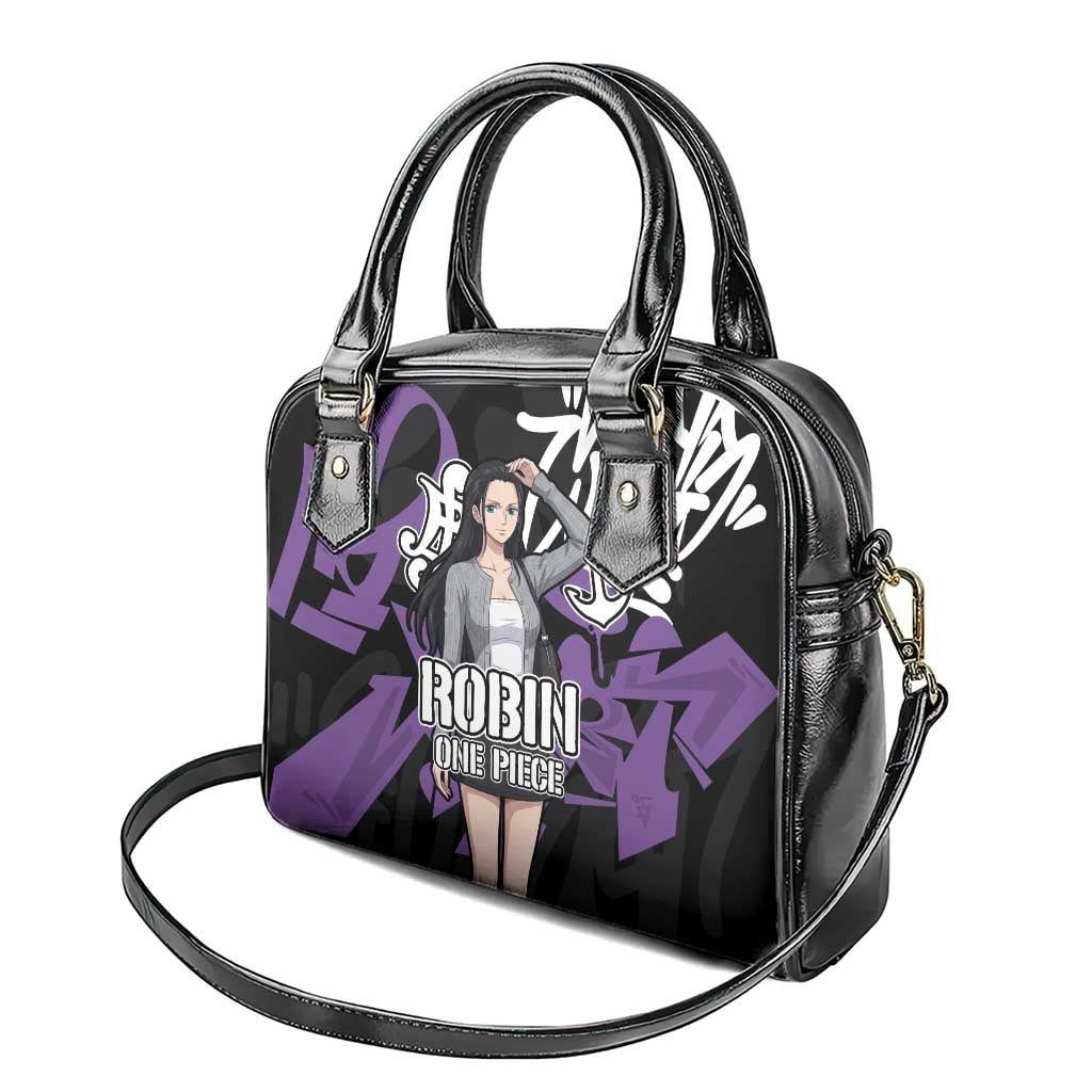 Nico Robin One Piece Shoulder Handbag Graffiti Street Art Anime Collage