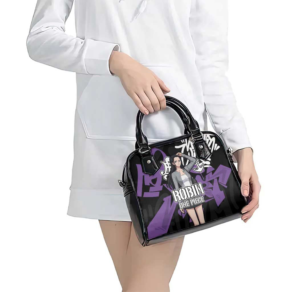 Nico Robin One Piece Shoulder Handbag Graffiti Street Art Anime Collage