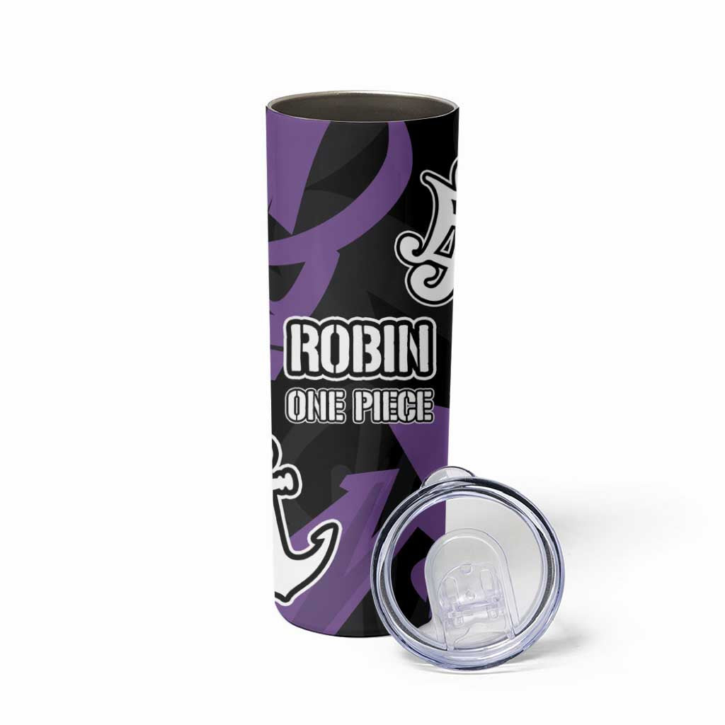 Nico Robin One Piece Skinny Tumbler Graffiti Street Art Anime Collage