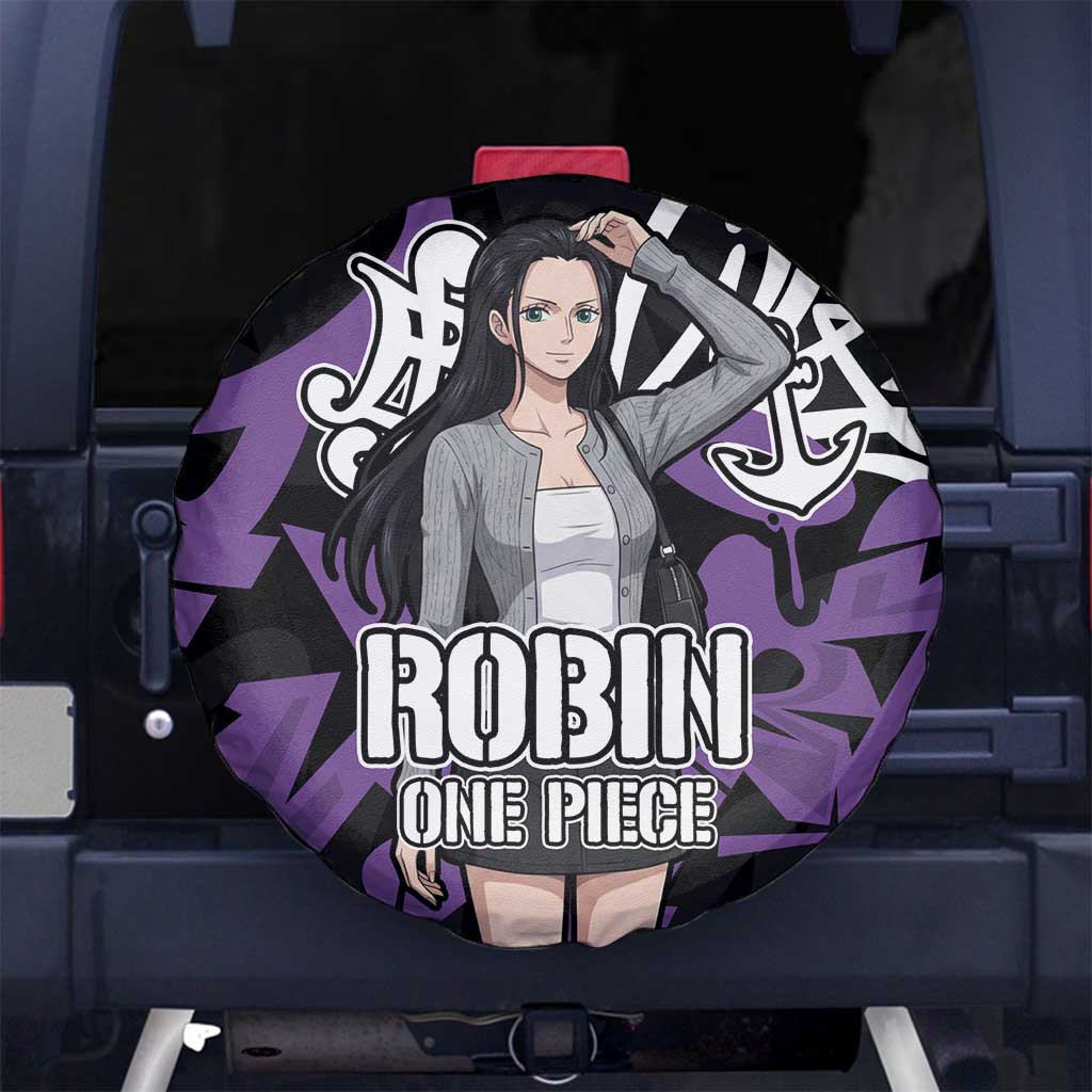 Nico Robin One Piece Spare Tire Cover Graffiti Street Art Anime Collage
