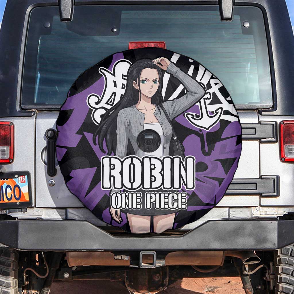 Nico Robin One Piece Spare Tire Cover Graffiti Street Art Anime Collage