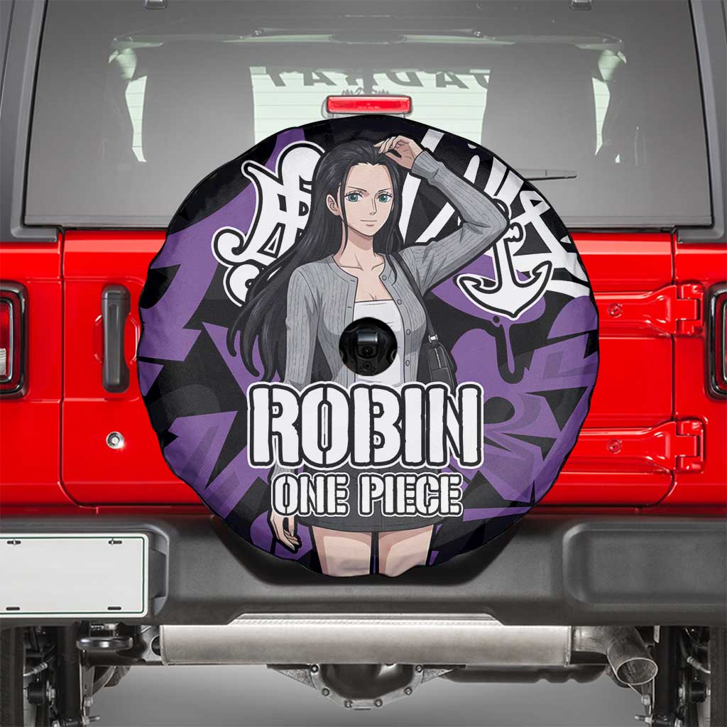 Nico Robin One Piece Spare Tire Cover Graffiti Street Art Anime Collage