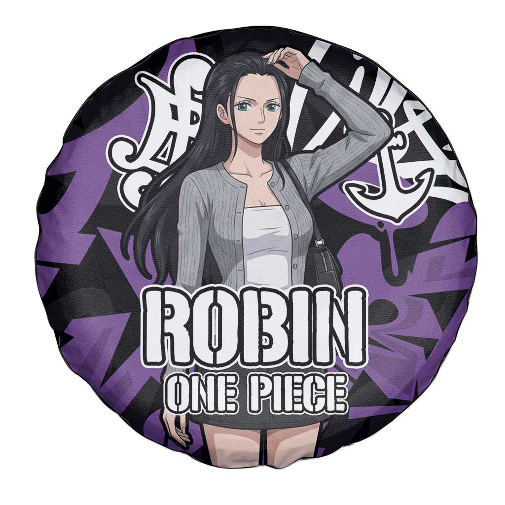 Nico Robin One Piece Spare Tire Cover Graffiti Street Art Anime Collage