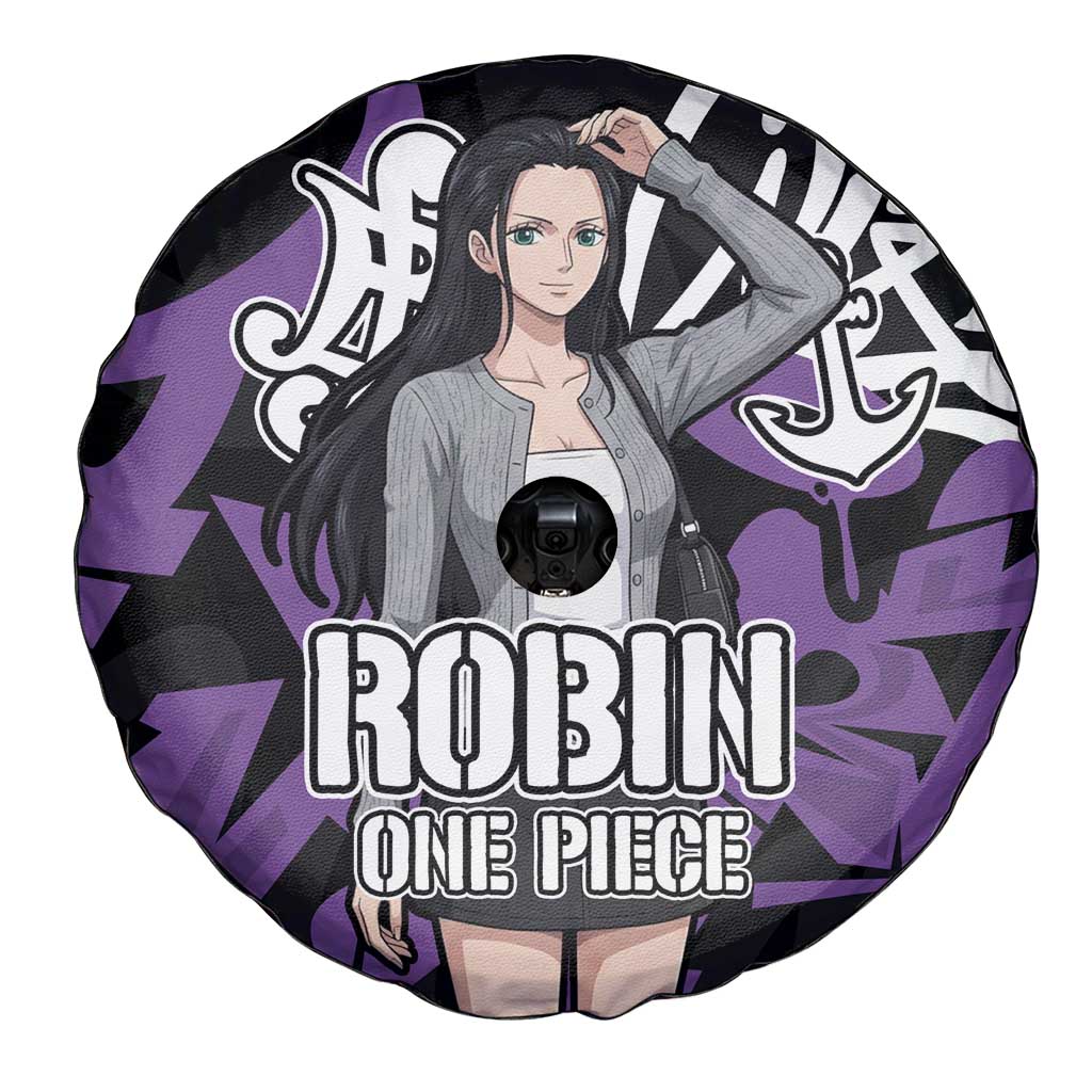 Nico Robin One Piece Spare Tire Cover Graffiti Street Art Anime Collage