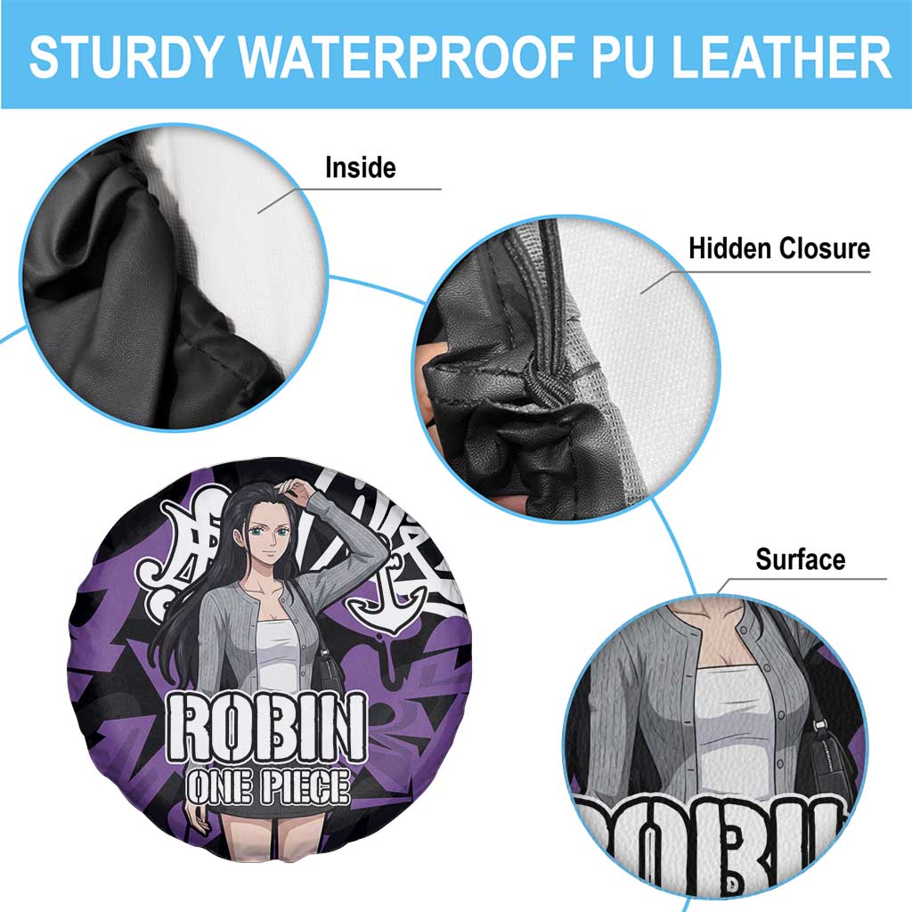 Nico Robin One Piece Spare Tire Cover Graffiti Street Art Anime Collage