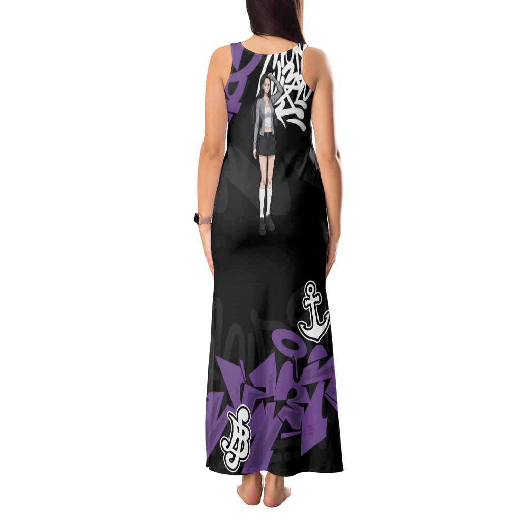 Nico Robin One Piece Tank Maxi Dress Graffiti Street Art Anime Collage