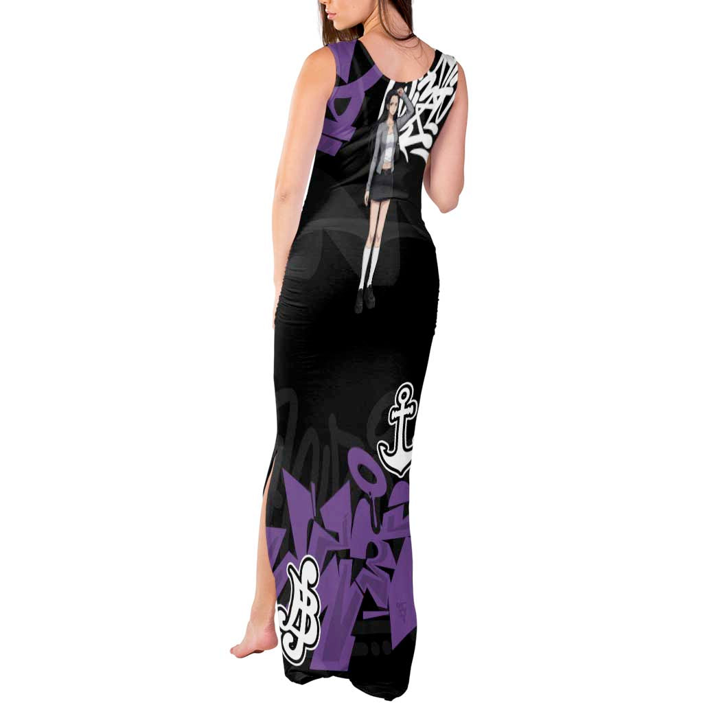Nico Robin One Piece Tank Maxi Dress Graffiti Street Art Anime Collage