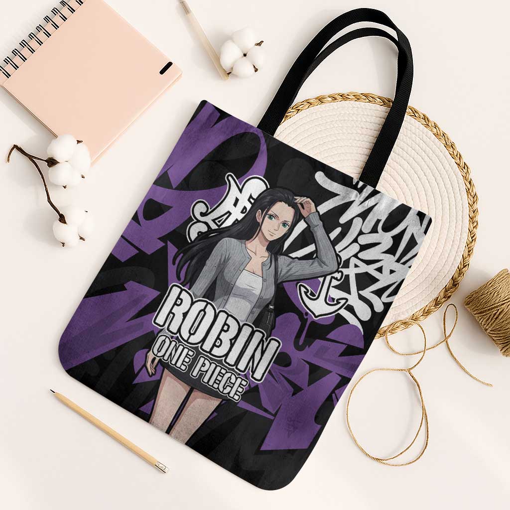 Nico Robin One Piece Tote Bag Graffiti Street Art Anime Collage