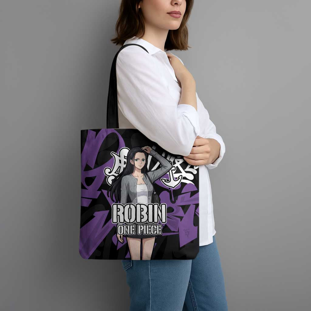 Nico Robin One Piece Tote Bag Graffiti Street Art Anime Collage