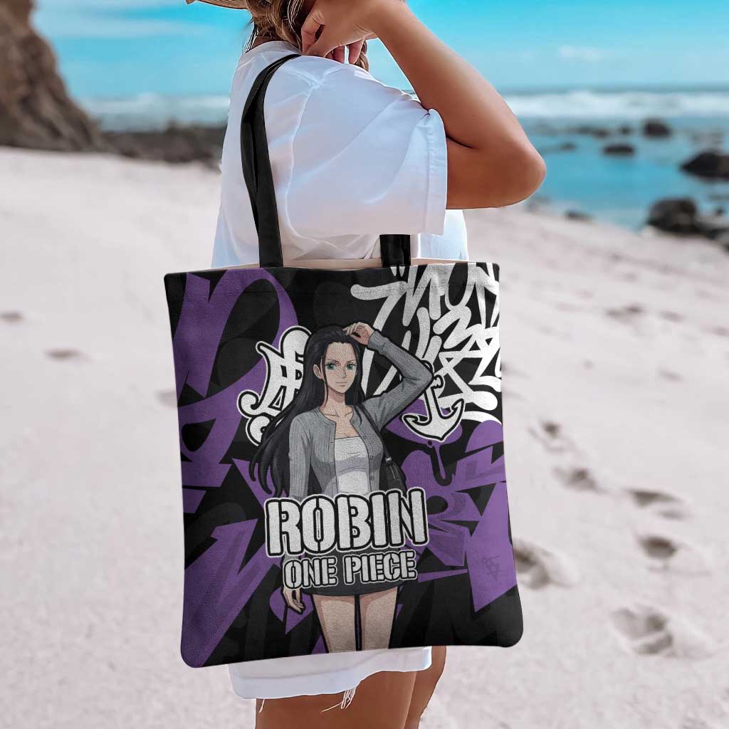 Nico Robin One Piece Tote Bag Graffiti Street Art Anime Collage