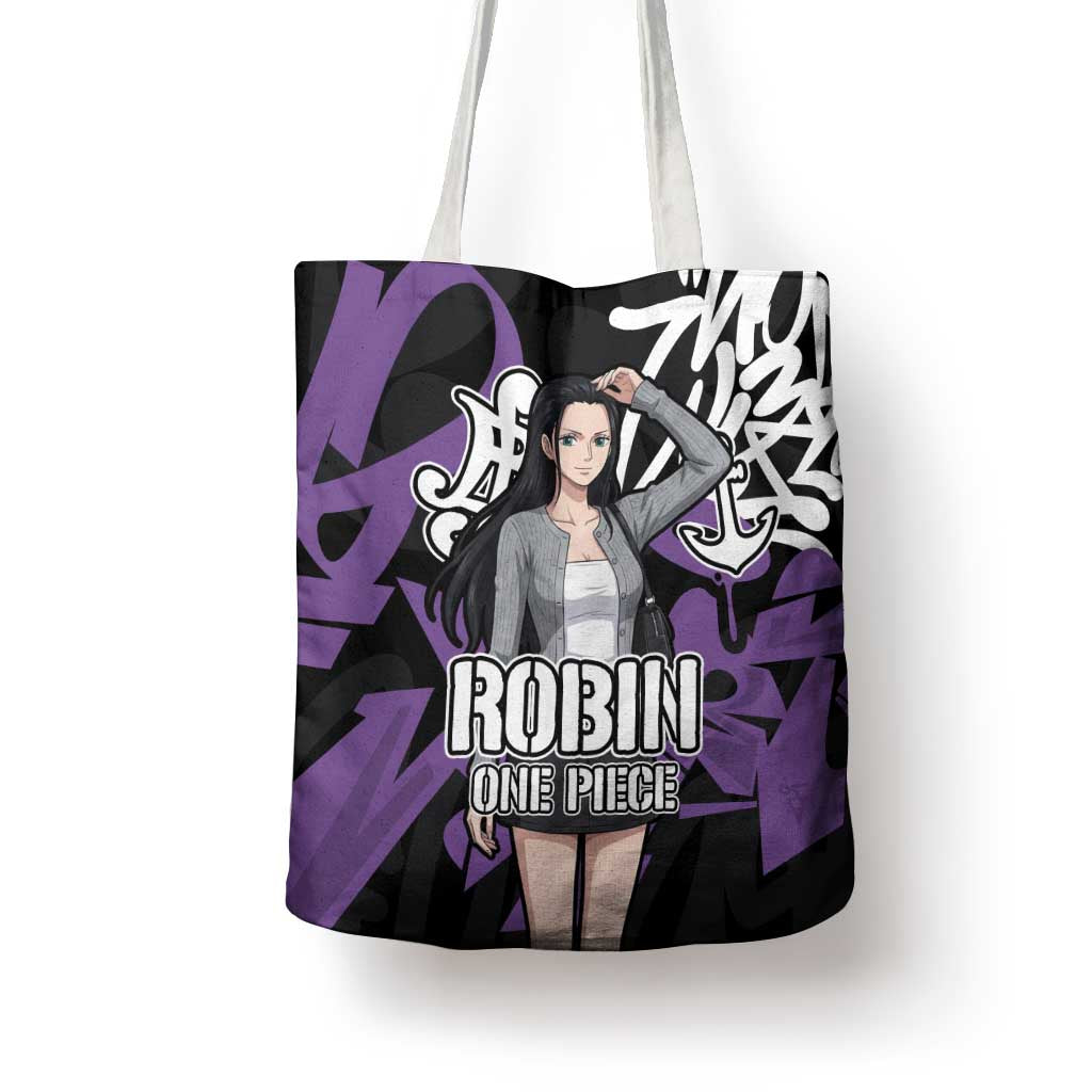 Nico Robin One Piece Tote Bag Graffiti Street Art Anime Collage