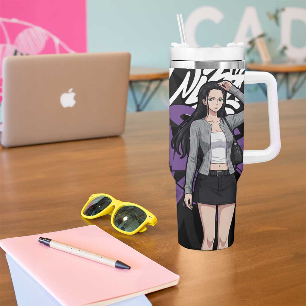 Nico Robin One Piece Tumbler With Handle Graffiti Street Art Anime Collage