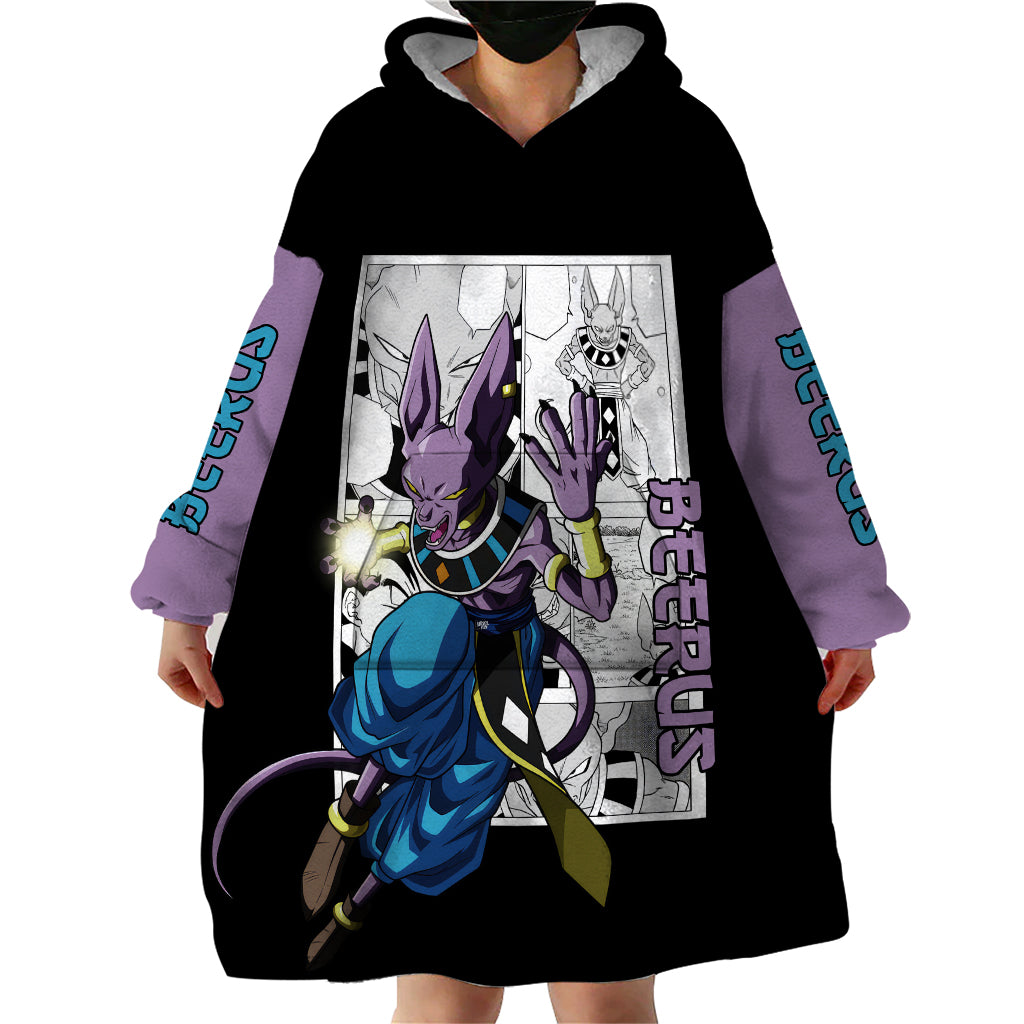 Beerus Wearable Blanket Hoodie Dragon Ball Mix Anime Manga