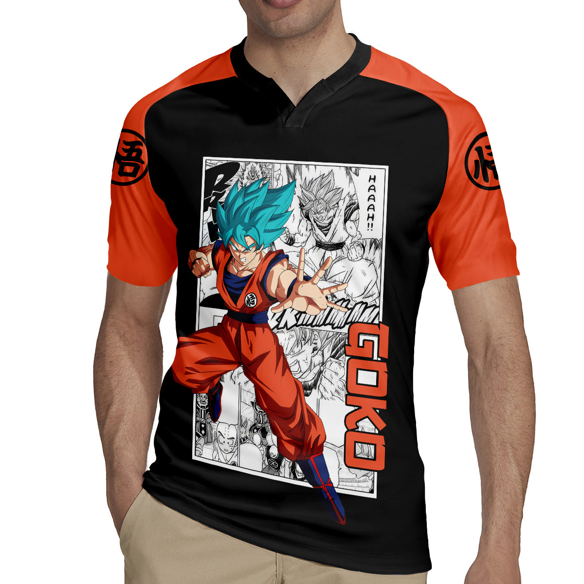 Goku Blue Rugby Jersey Dragon Ball Mix Anime Manga