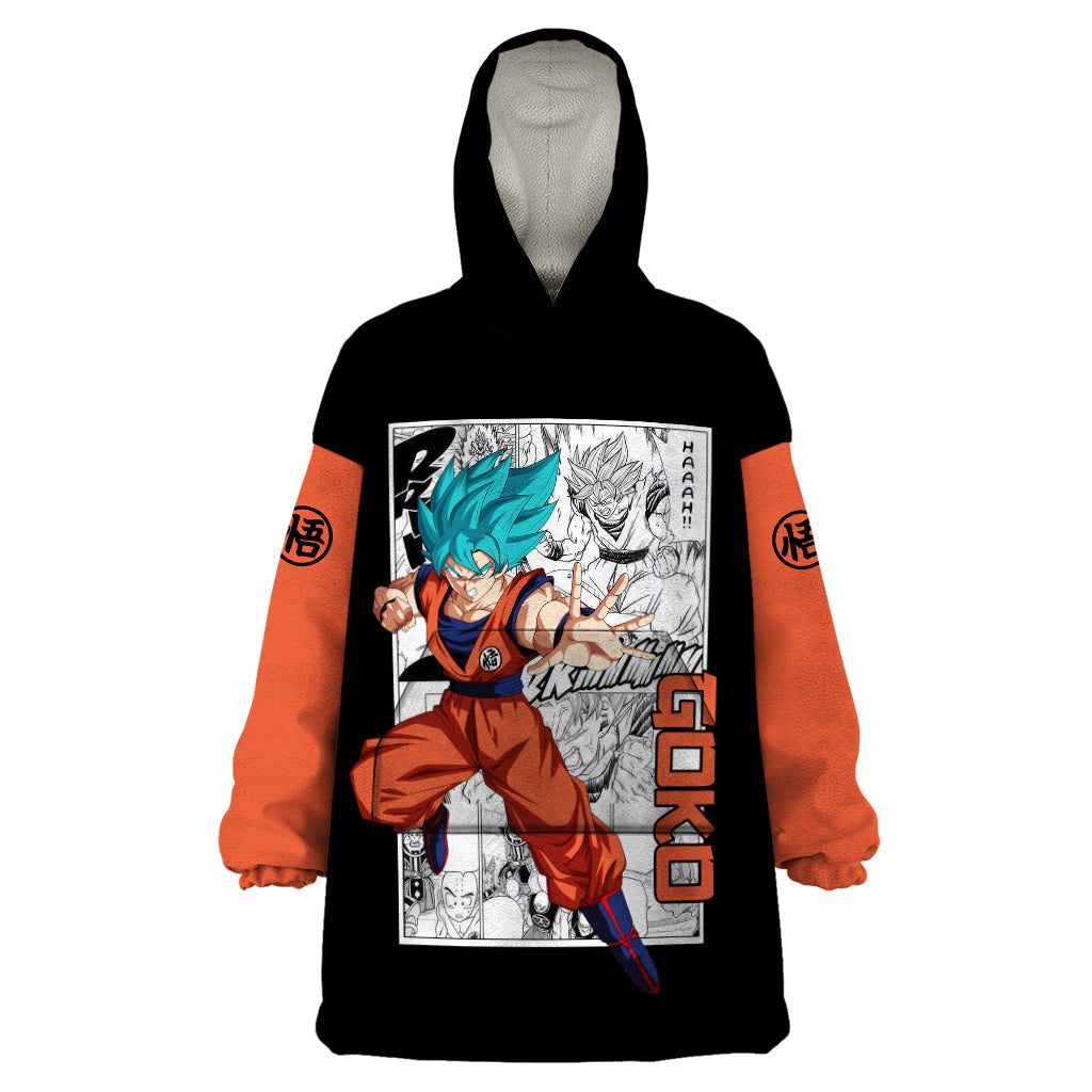 Goku Blue Wearable Blanket Hoodie Dragon Ball Mix Anime Manga
