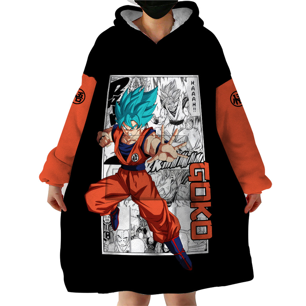 Goku Blue Wearable Blanket Hoodie Dragon Ball Mix Anime Manga