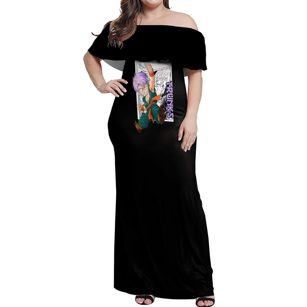 Trunks Kid Off Shoulder Maxi Dress Dragon Ball