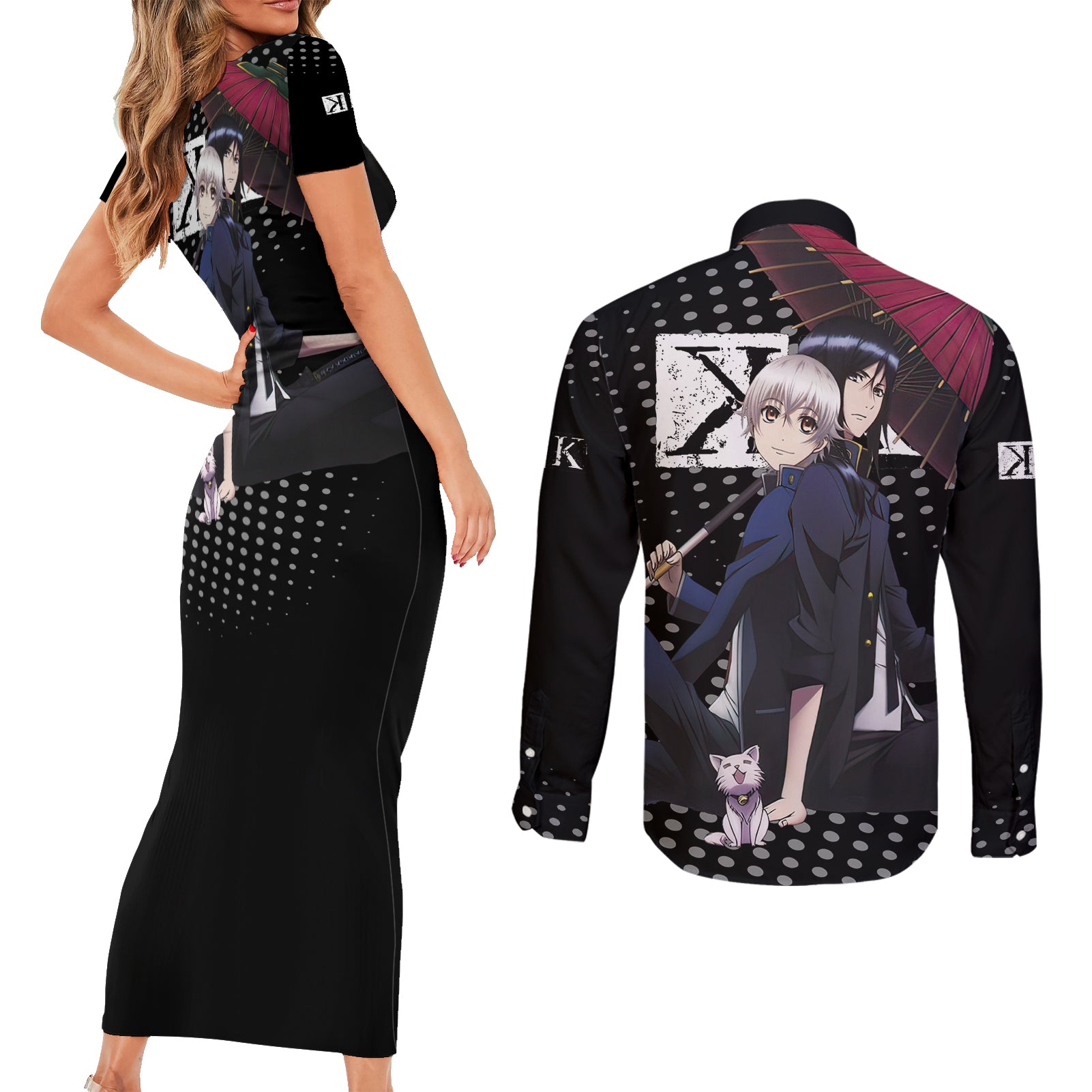 K-Project Couples Matching Short Sleeve Bodycon Dress and Long Sleeve Button Shirt Return of Kings
