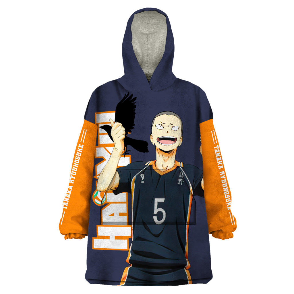 Karasuno Tanaka Wearable Blanket Hoodie Haikyu