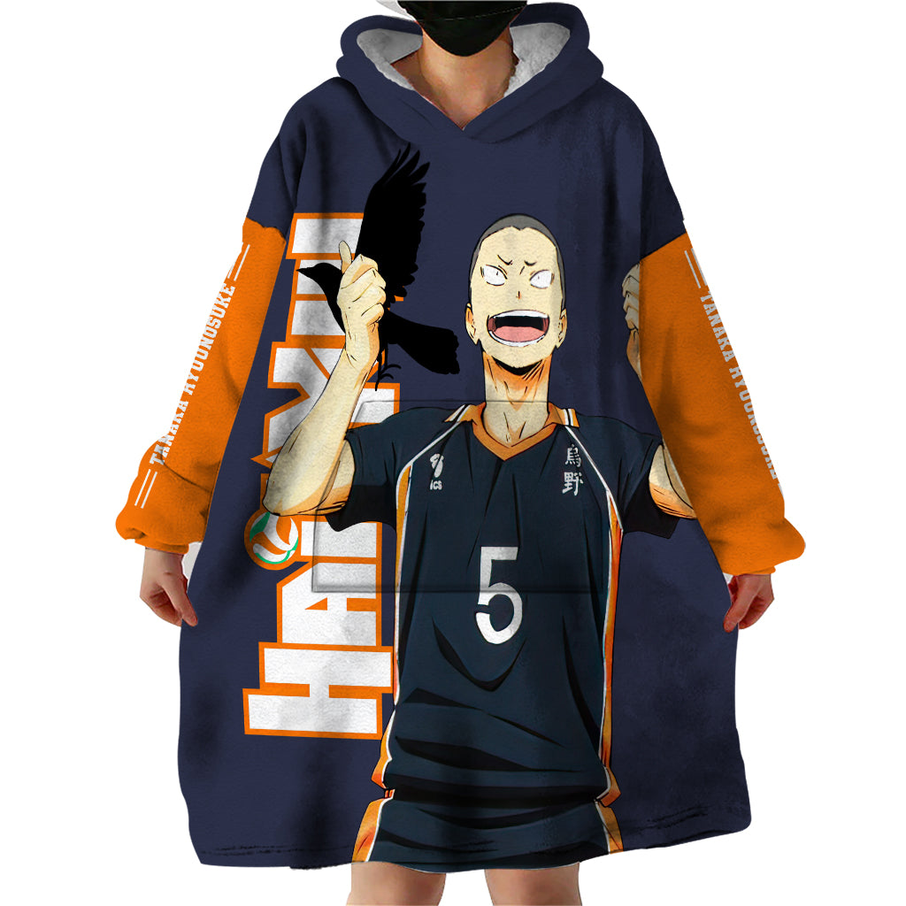 Karasuno Tanaka Wearable Blanket Hoodie Haikyu