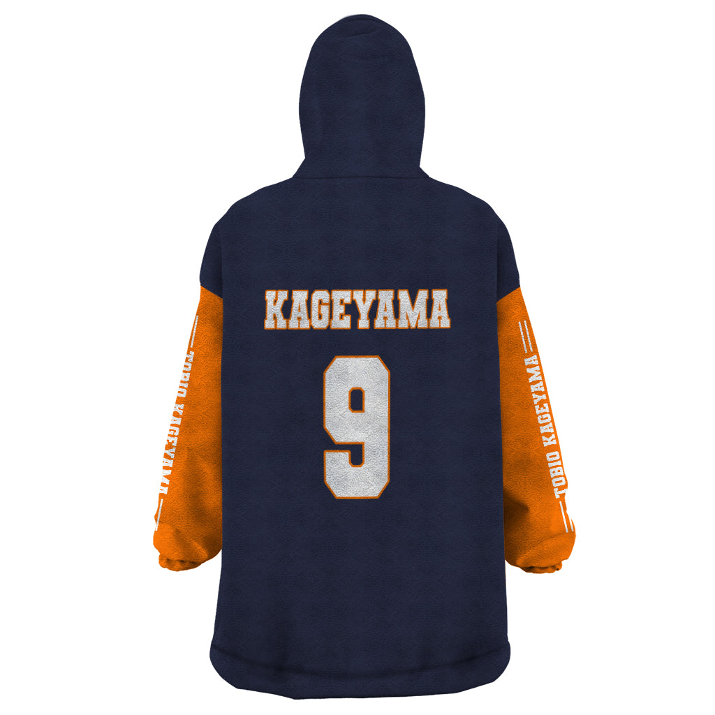 Karasuno Tobio Kageyama Wearable Blanket Hoodie Haikyu
