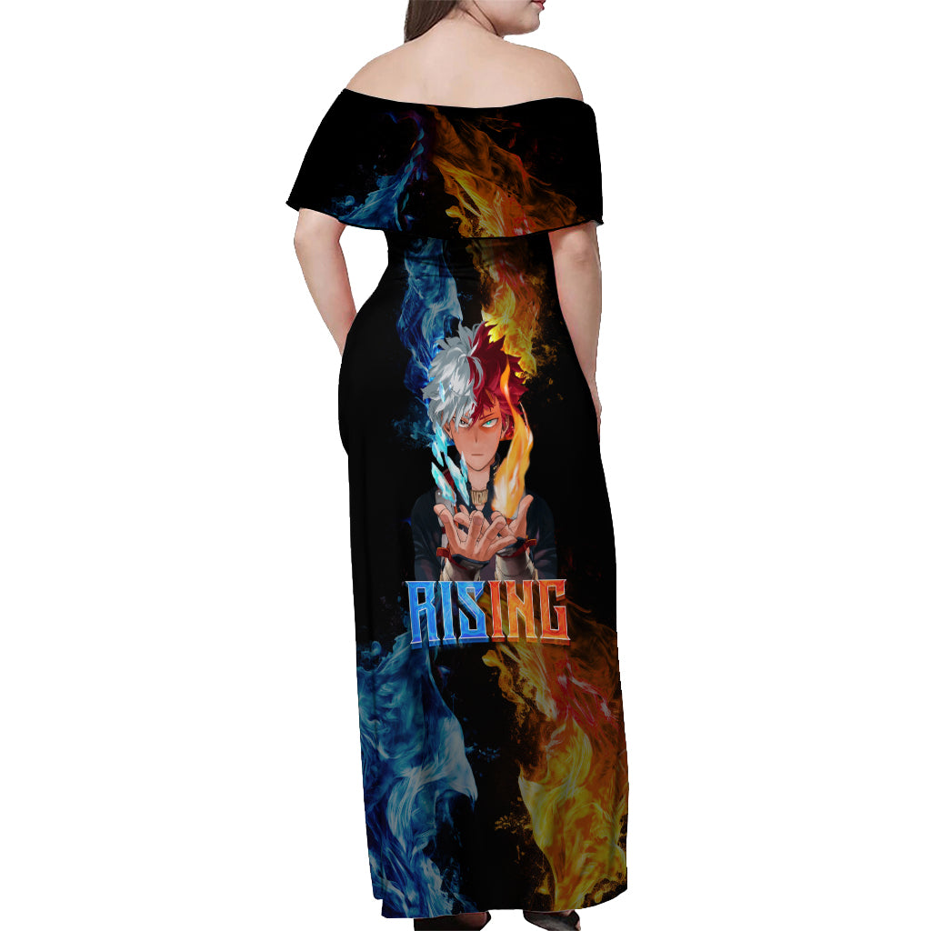 Shoto Todoroki - My Hero Academia Off Shoulder Maxi Dress Anime Style
