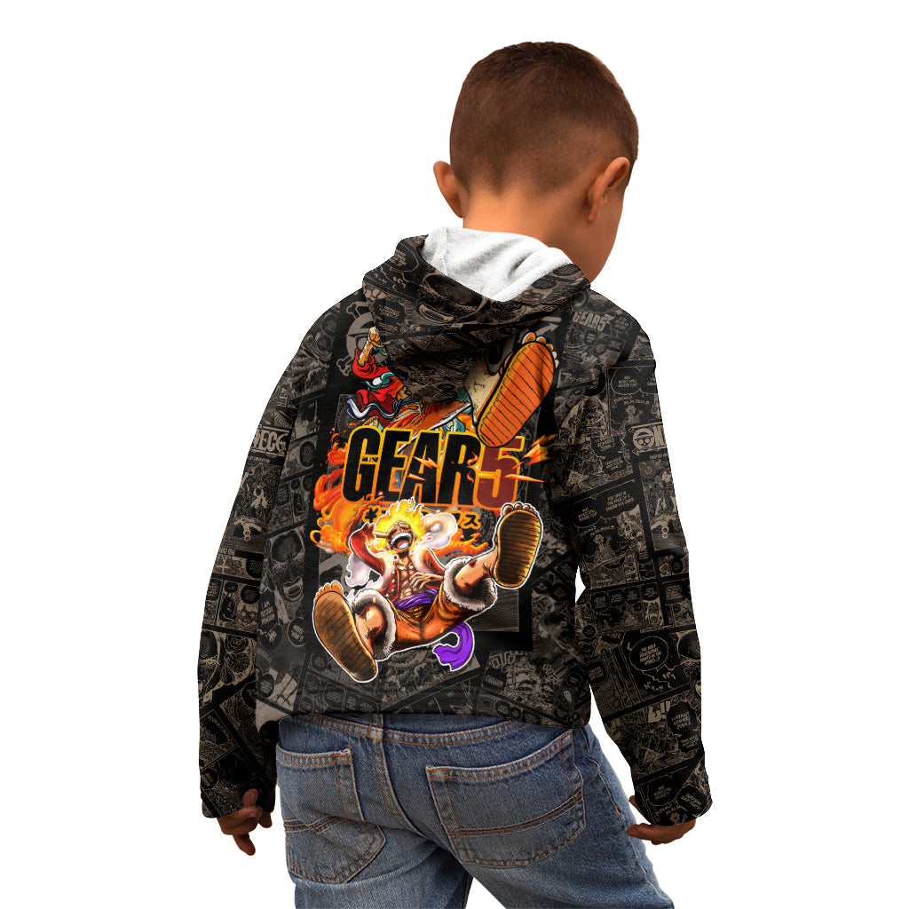 Luffy Gear 5 - One Piece Kid Hoodie Anime Mix Manga Style