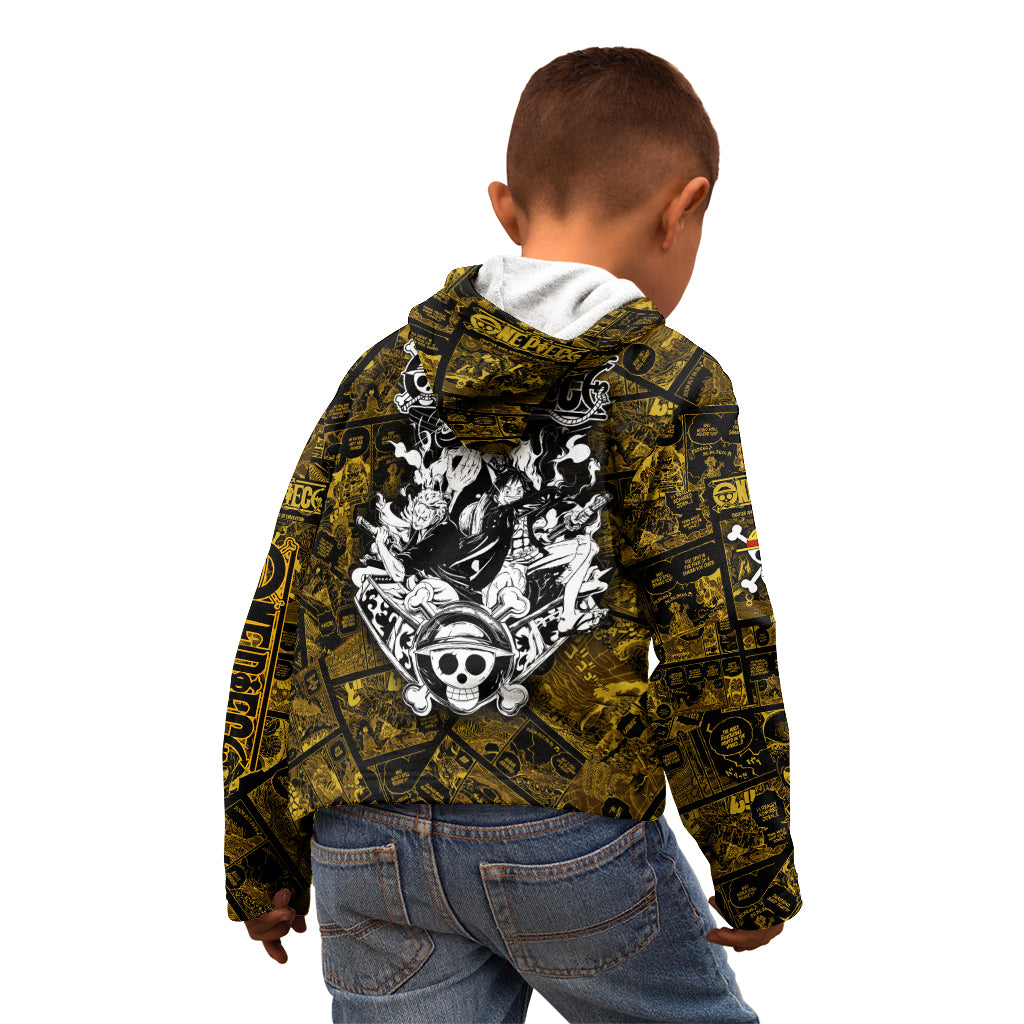 Luffy - Zoro - Sanji One Piece Kid Hoodie Manga Style
