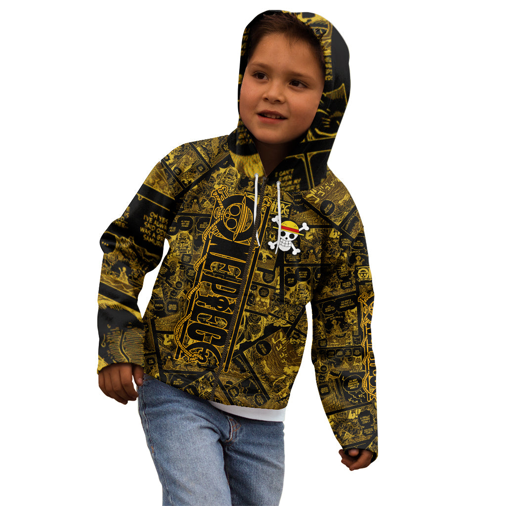 Luffy - Zoro - Sanji One Piece Kid Hoodie Manga Style